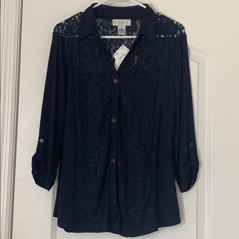 Navy blue blouse